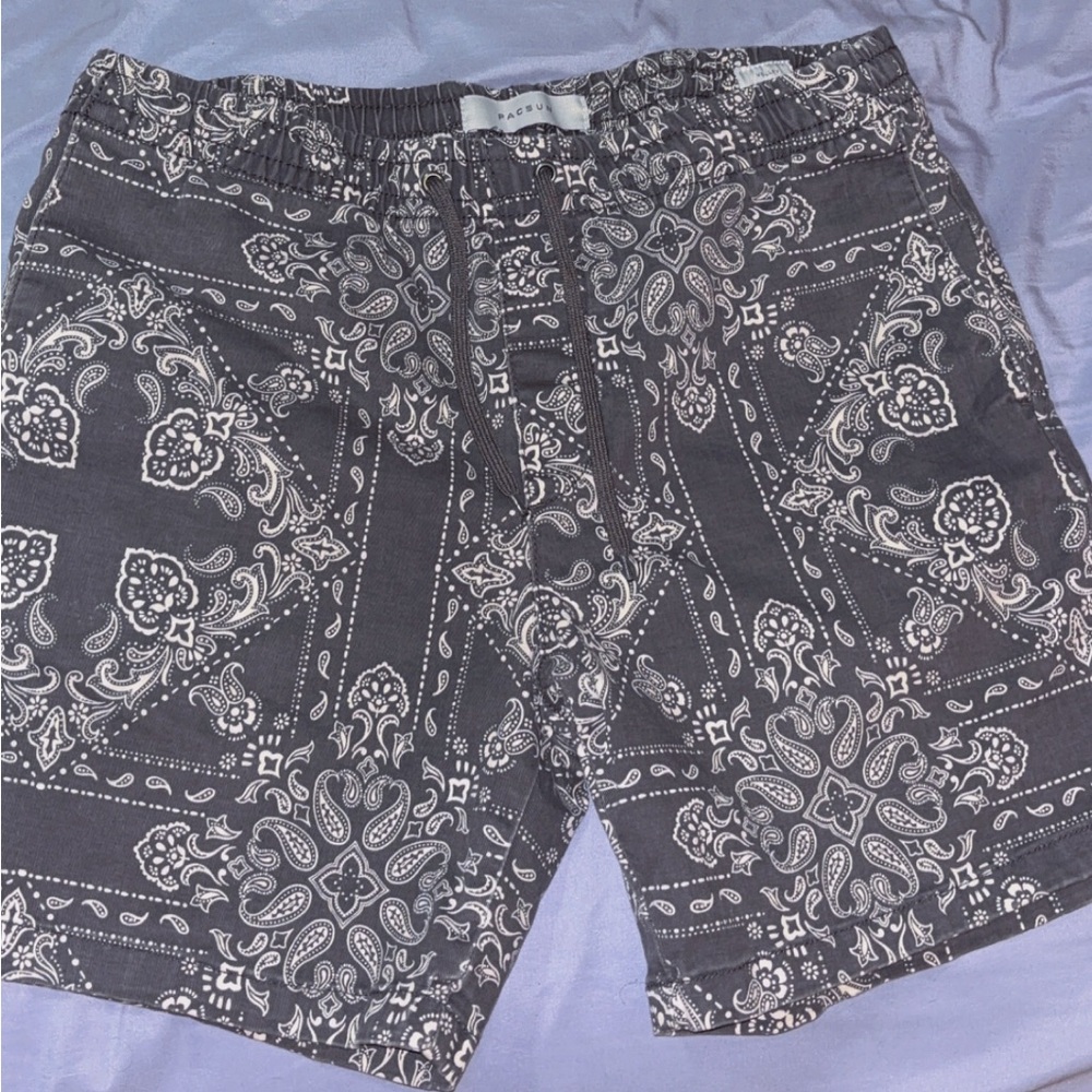 PacSun grey and White Patterned Men's Athletic Shorts